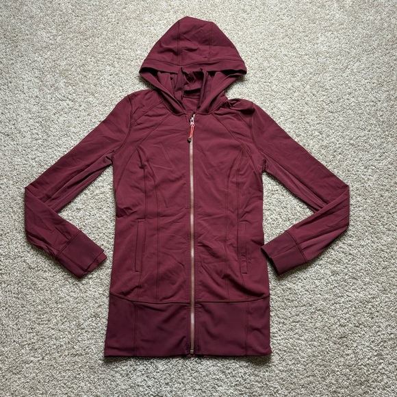 lululemon athletica Burgundy Hooded Jacket - Picture 1 of 5